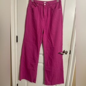Hot pink wide legs jeans